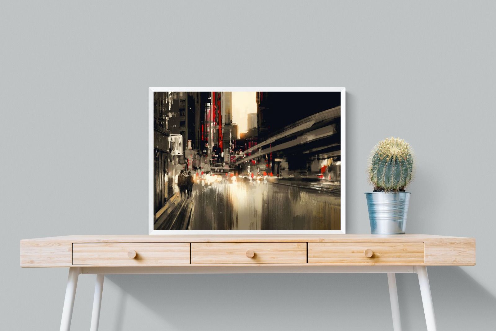 Metro-Wall_Art-80 x 60cm-Mounted Canvas-White-Pixalot