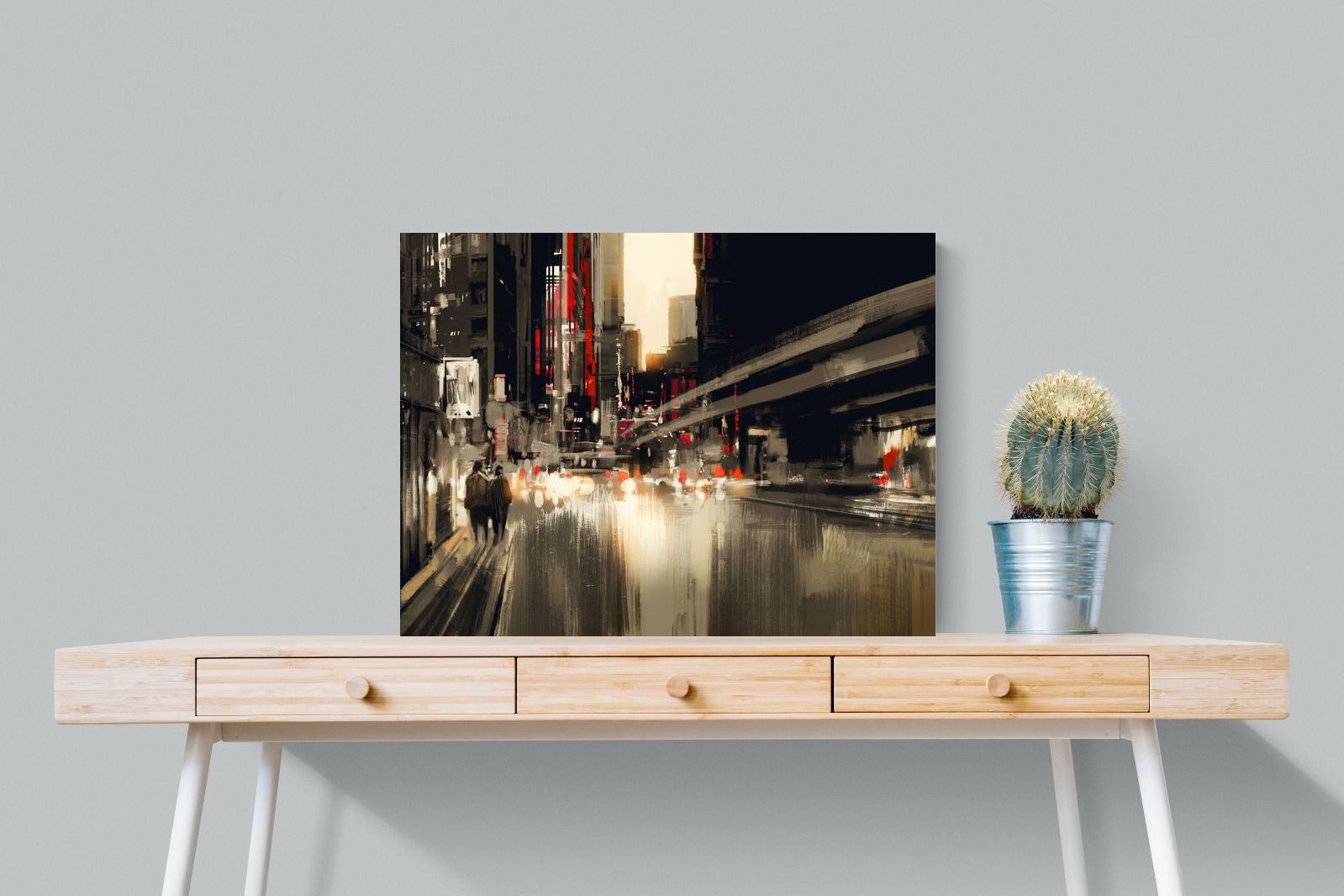 Metro-Wall_Art-80 x 60cm-Mounted Canvas-No Frame-Pixalot