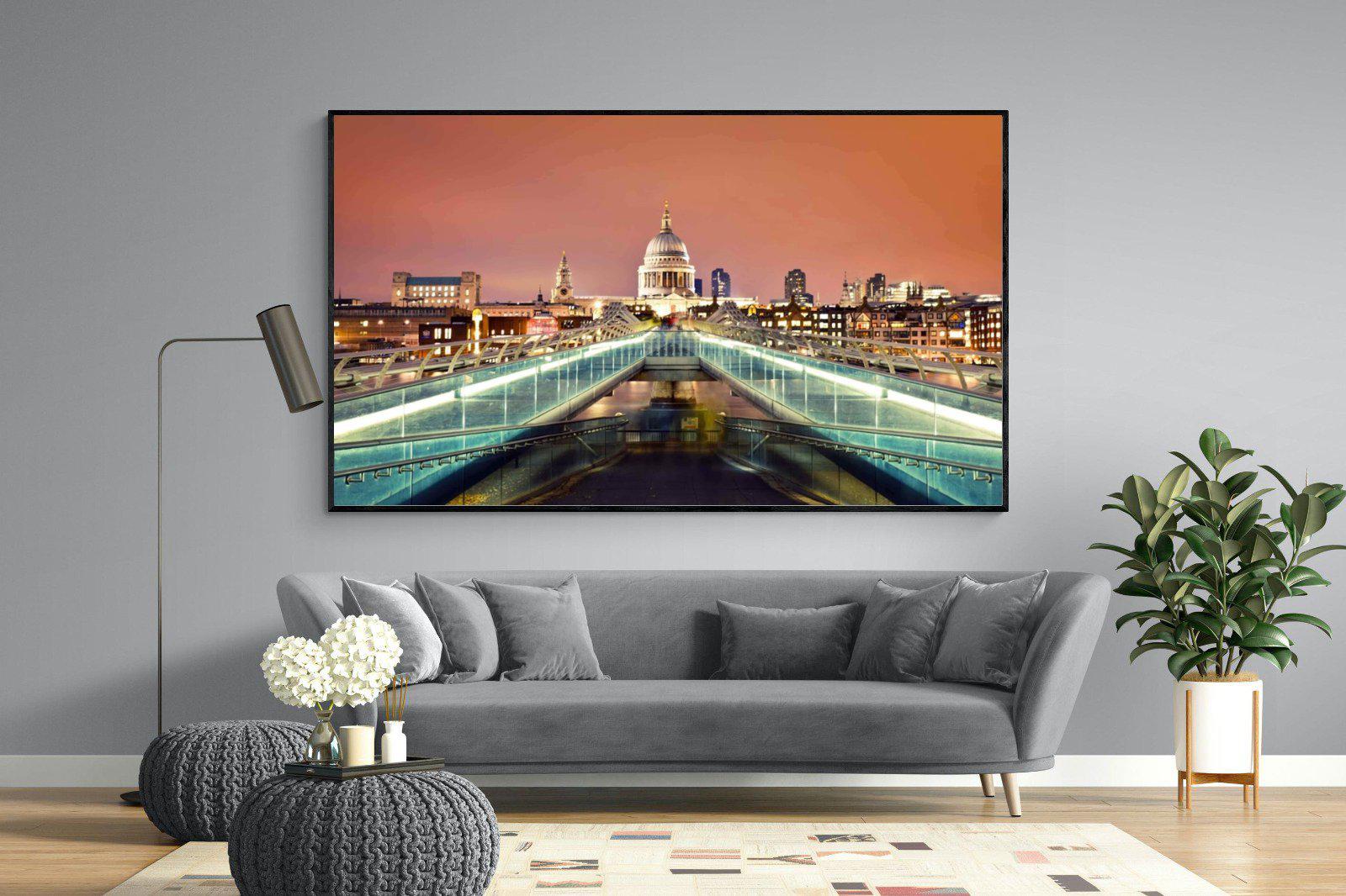 Millenium Bridge-Wall_Art-220 x 130cm-Mounted Canvas-Black-Pixalot