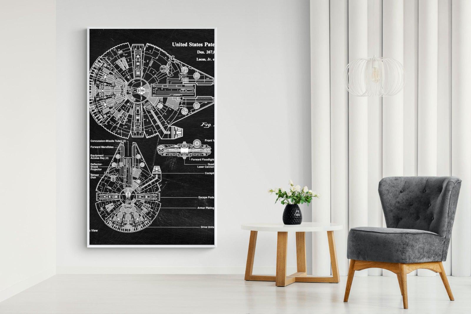 Millennium Falcon Blueprint-Wall_Art-Pixalot