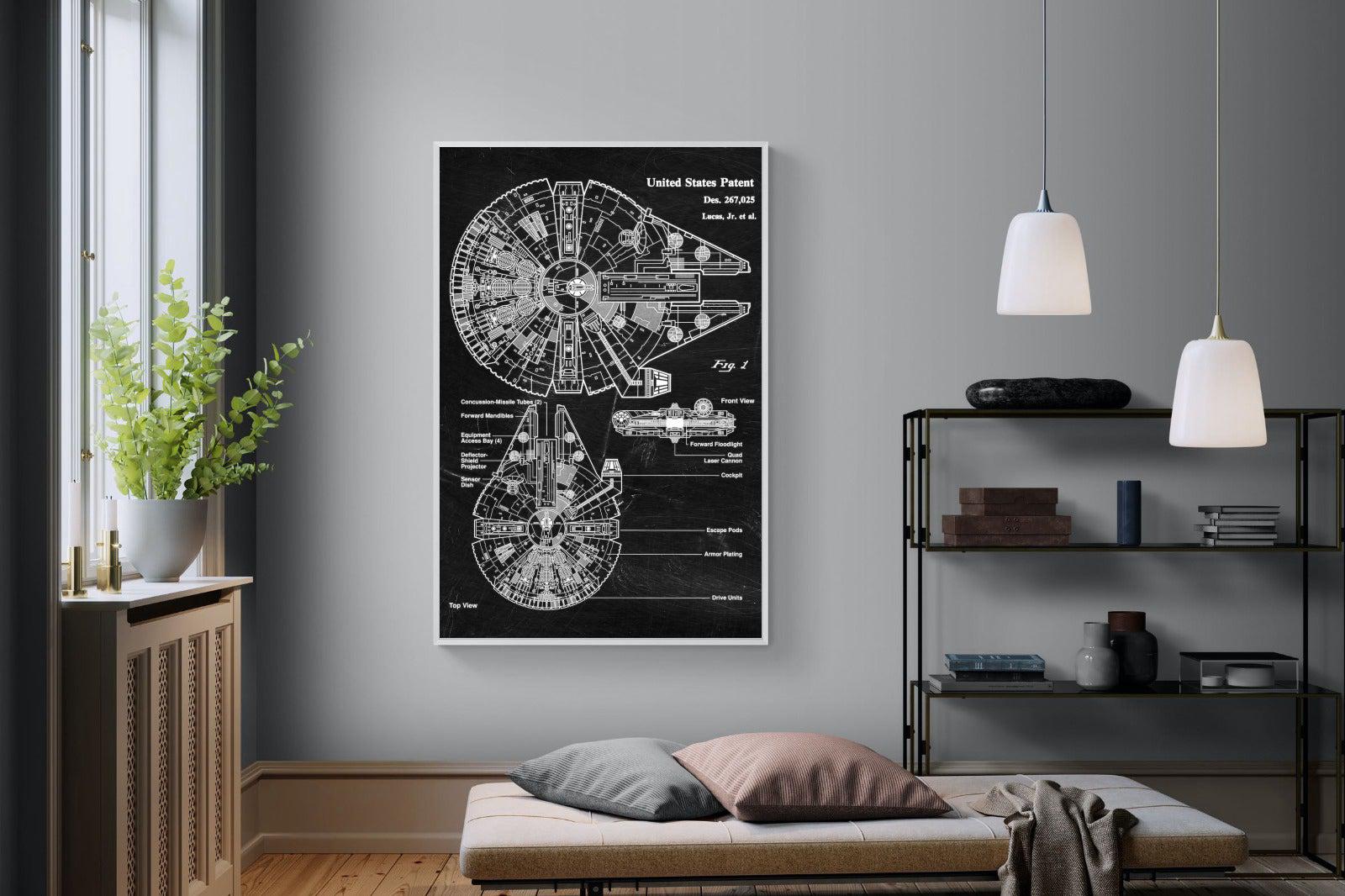 Millennium Falcon Blueprint-Wall_Art-Pixalot