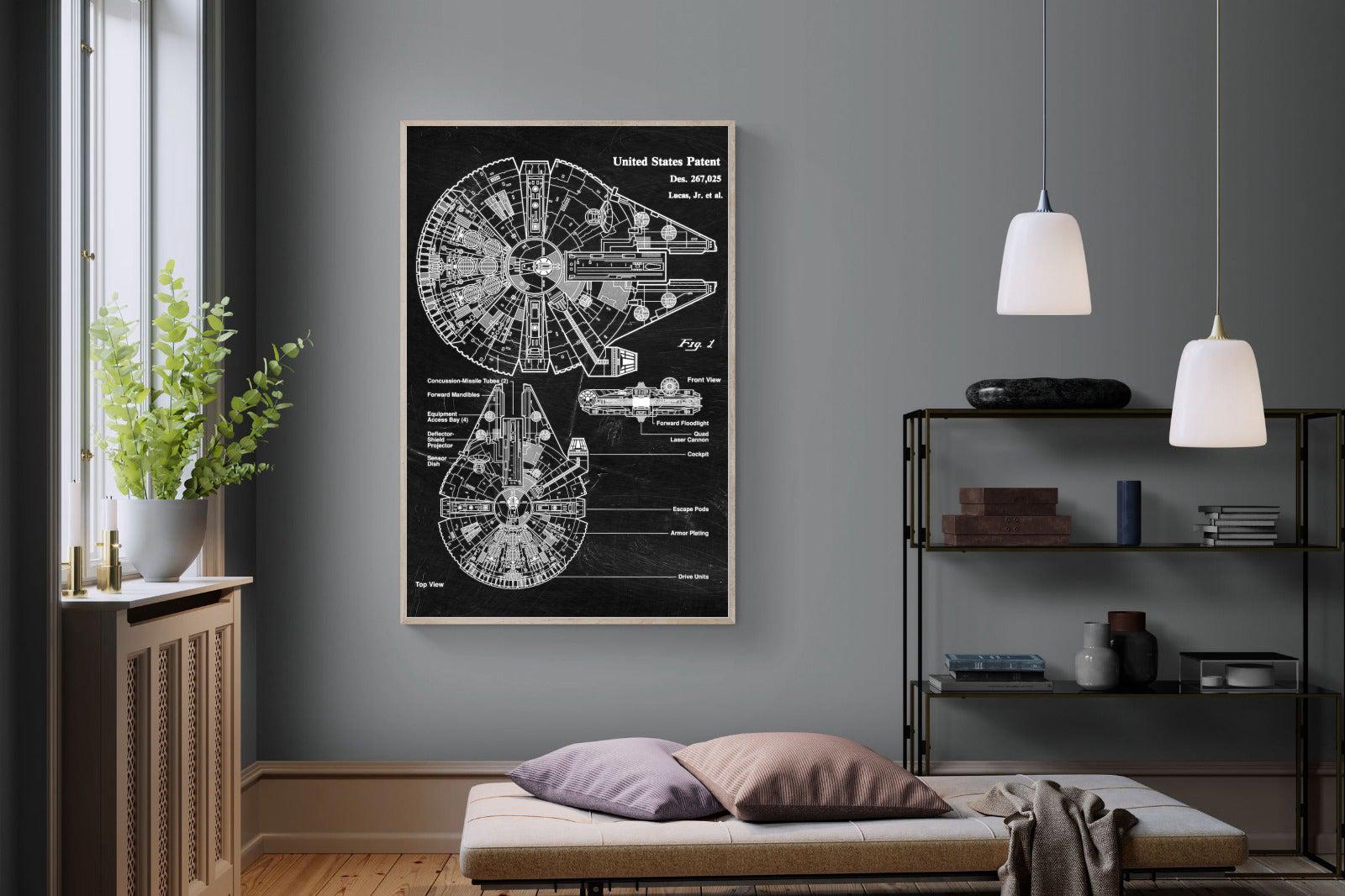 Millennium Falcon Blueprint-Wall_Art-Pixalot