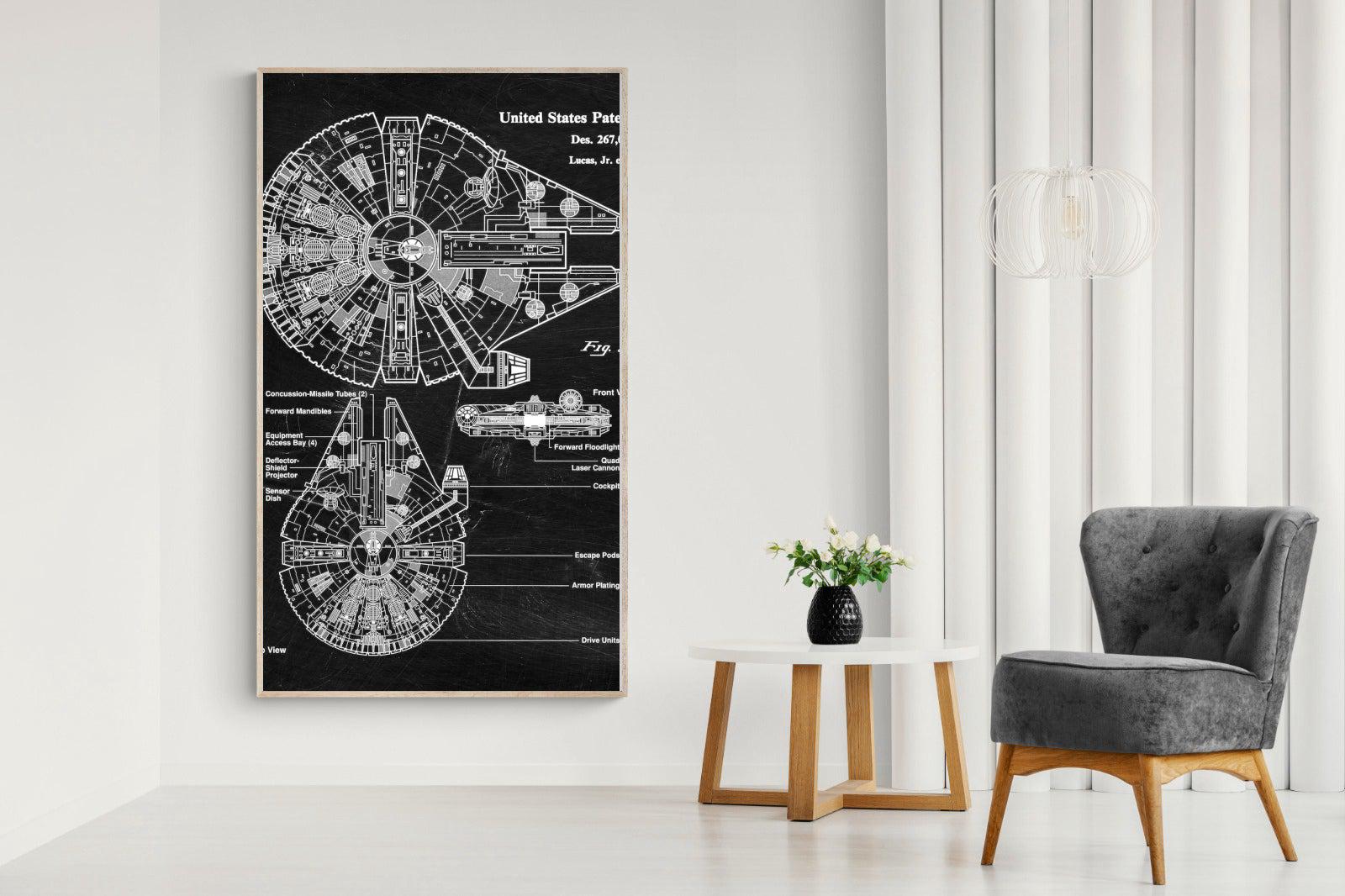 Millennium Falcon Blueprint-Wall_Art-Pixalot