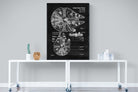 Millennium Falcon Blueprint-Wall_Art-90 x 120cm-Mounted Canvas-Black-Pixalot