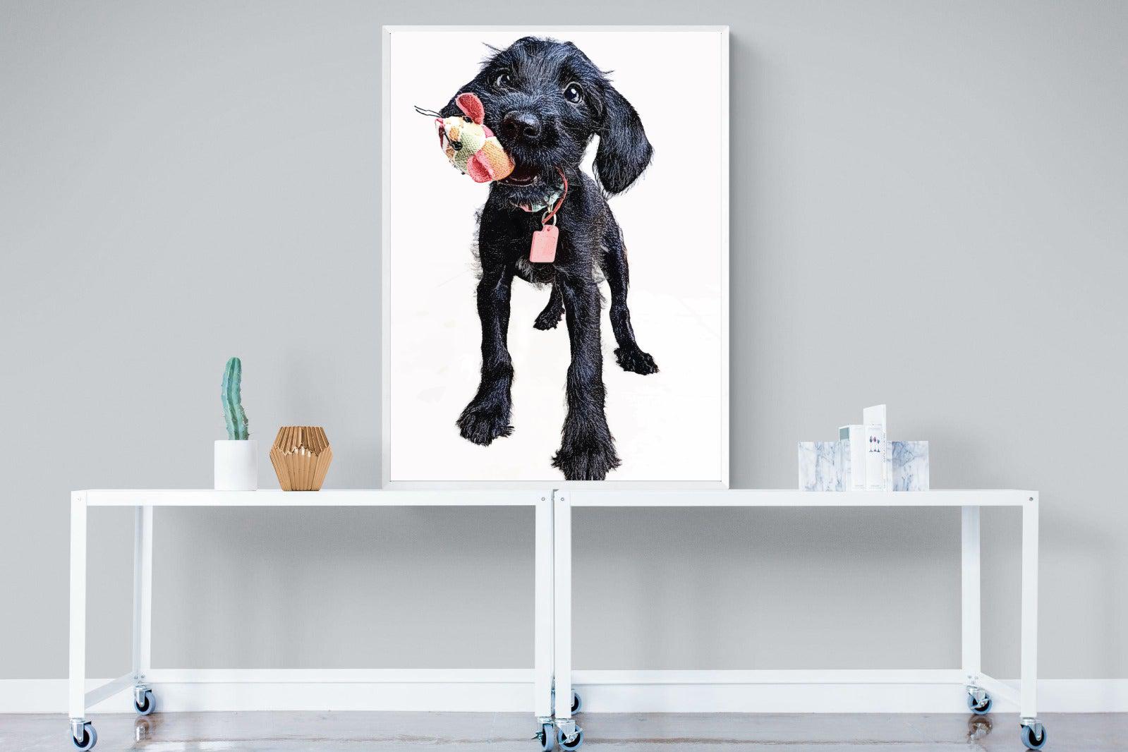 Mini Pup-Wall_Art-90 x 120cm-Mounted Canvas-White-Pixalot