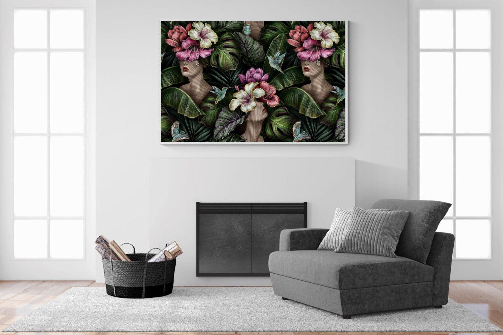 Miss Bloom-Wall_Art-150 x 100cm-Mounted Canvas-White-Pixalot