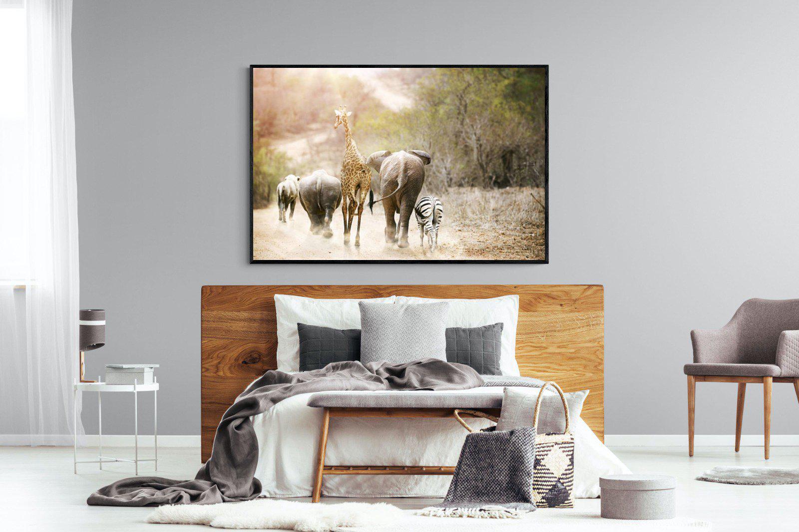 Mixed Family-Wall_Art-150 x 100cm-Mounted Canvas-Black-Pixalot