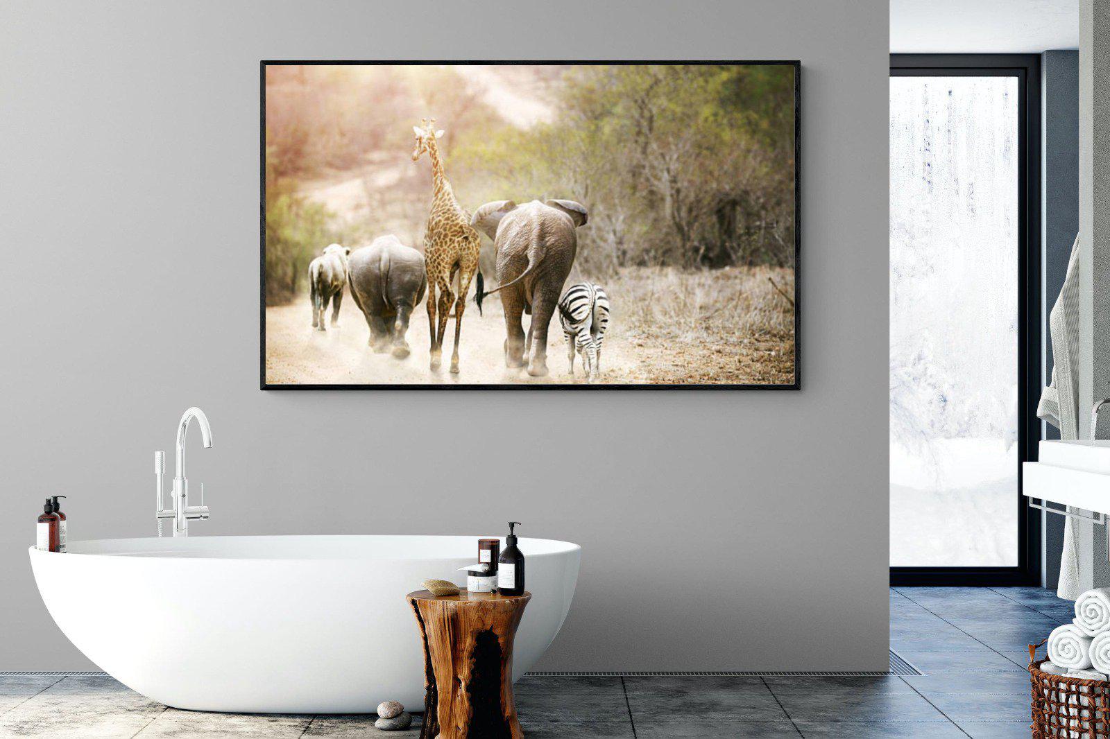 Mixed Family-Wall_Art-180 x 110cm-Mounted Canvas-Black-Pixalot