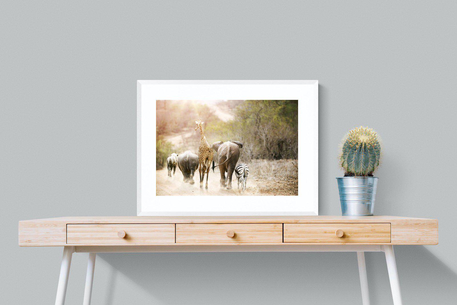 Mixed Family-Wall_Art-80 x 60cm-Framed Print-White-Pixalot