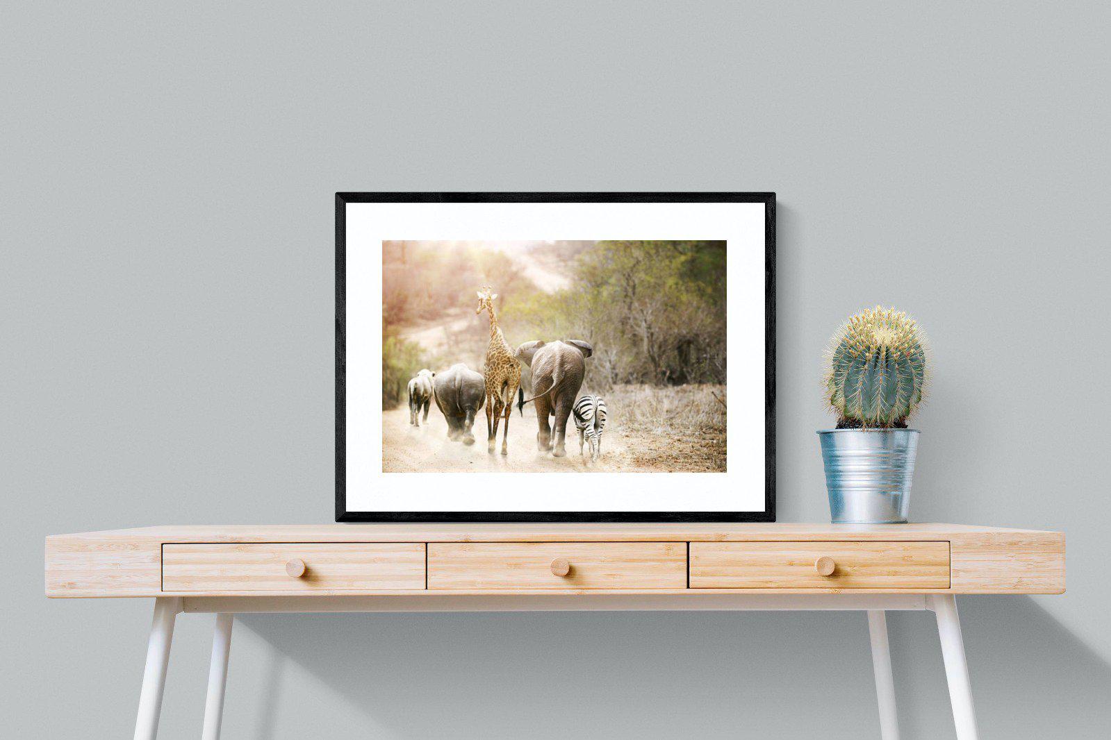 Mixed Family-Wall_Art-80 x 60cm-Framed Print-Black-Pixalot