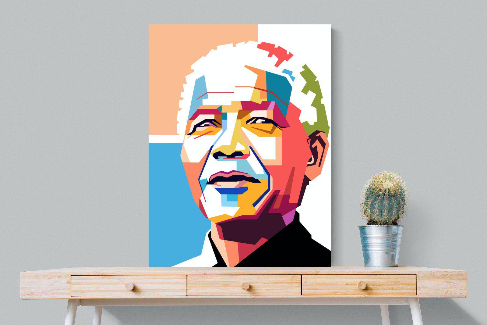 Modern Madiba-Wall_Art-75 x 100cm-Mounted Canvas-No Frame-Pixalot