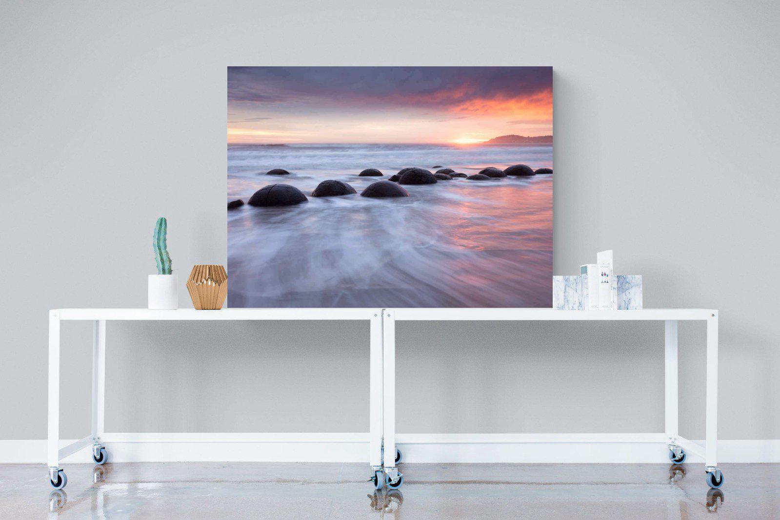 Moeraki Boulders-Wall_Art-120 x 90cm-Mounted Canvas-No Frame-Pixalot