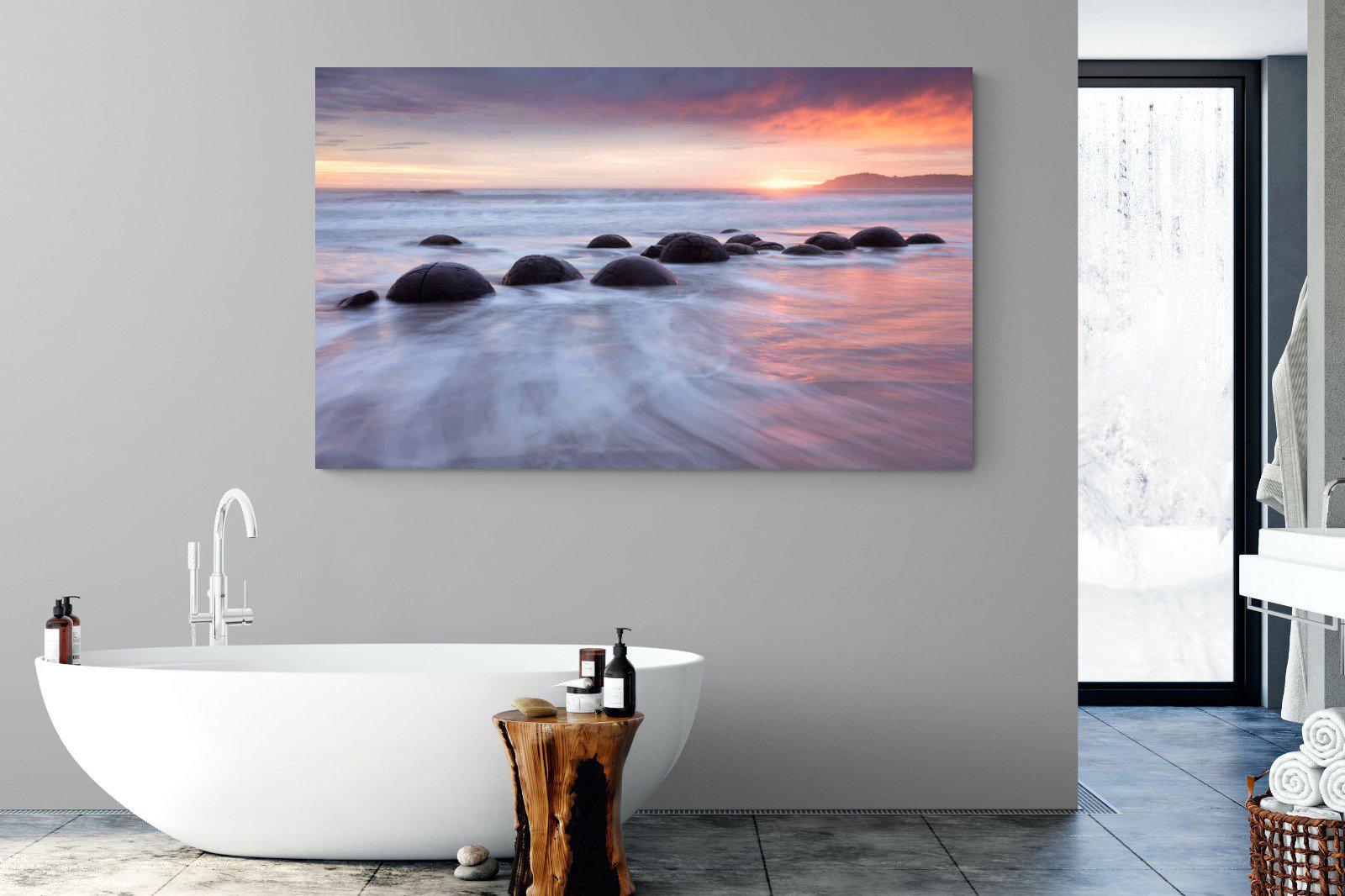 Moeraki Boulders-Wall_Art-180 x 110cm-Mounted Canvas-No Frame-Pixalot