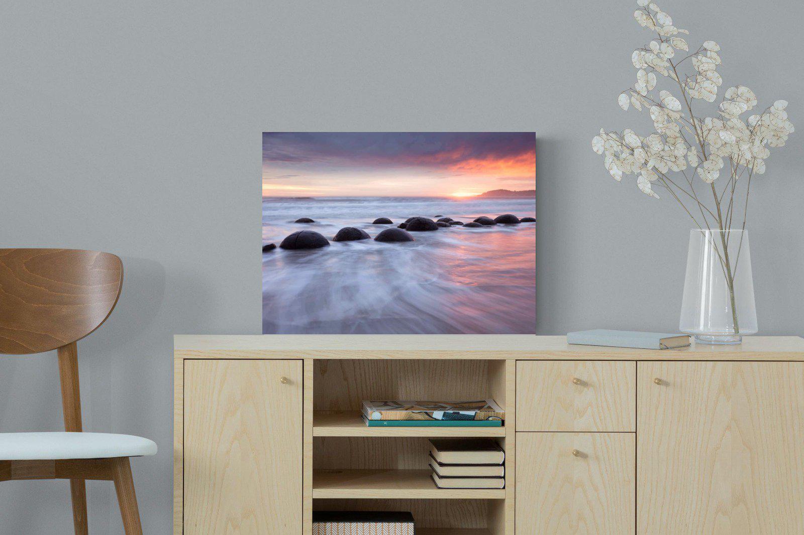 Moeraki Boulders-Wall_Art-60 x 45cm-Mounted Canvas-No Frame-Pixalot