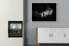 Monochromatic Jellyfish-Wall_Art-100 x 75cm-Mounted Canvas-White-Pixalot
