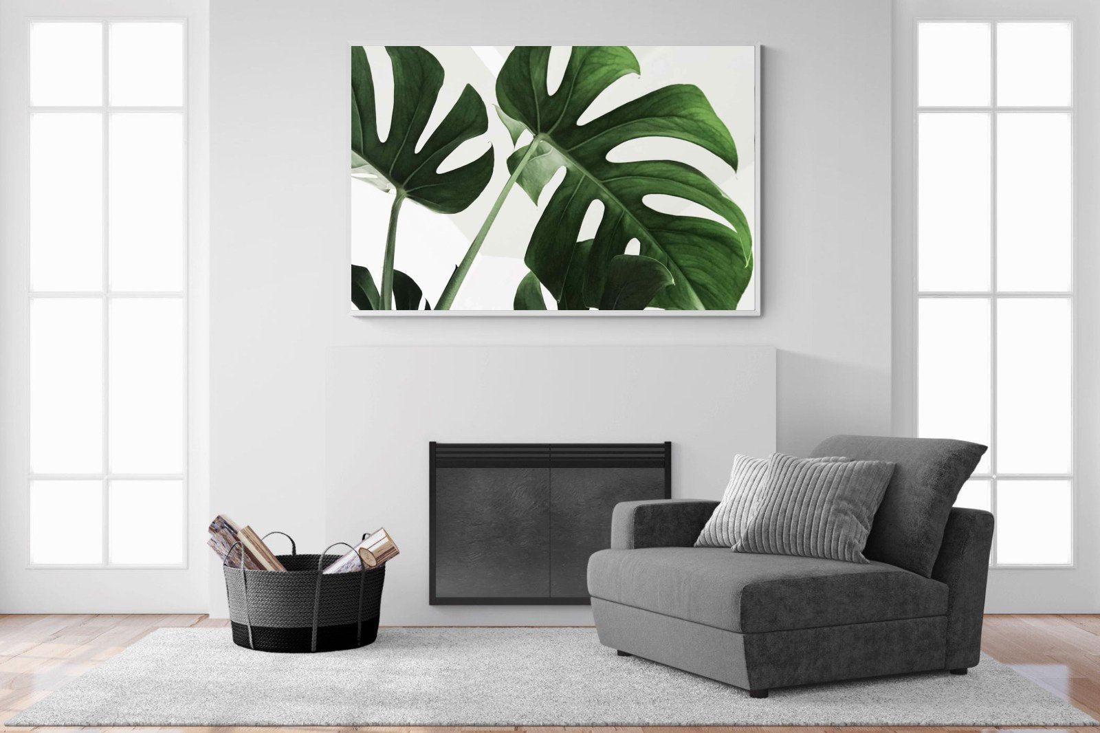 Monstera-Wall_Art-150 x 100cm-Mounted Canvas-White-Pixalot