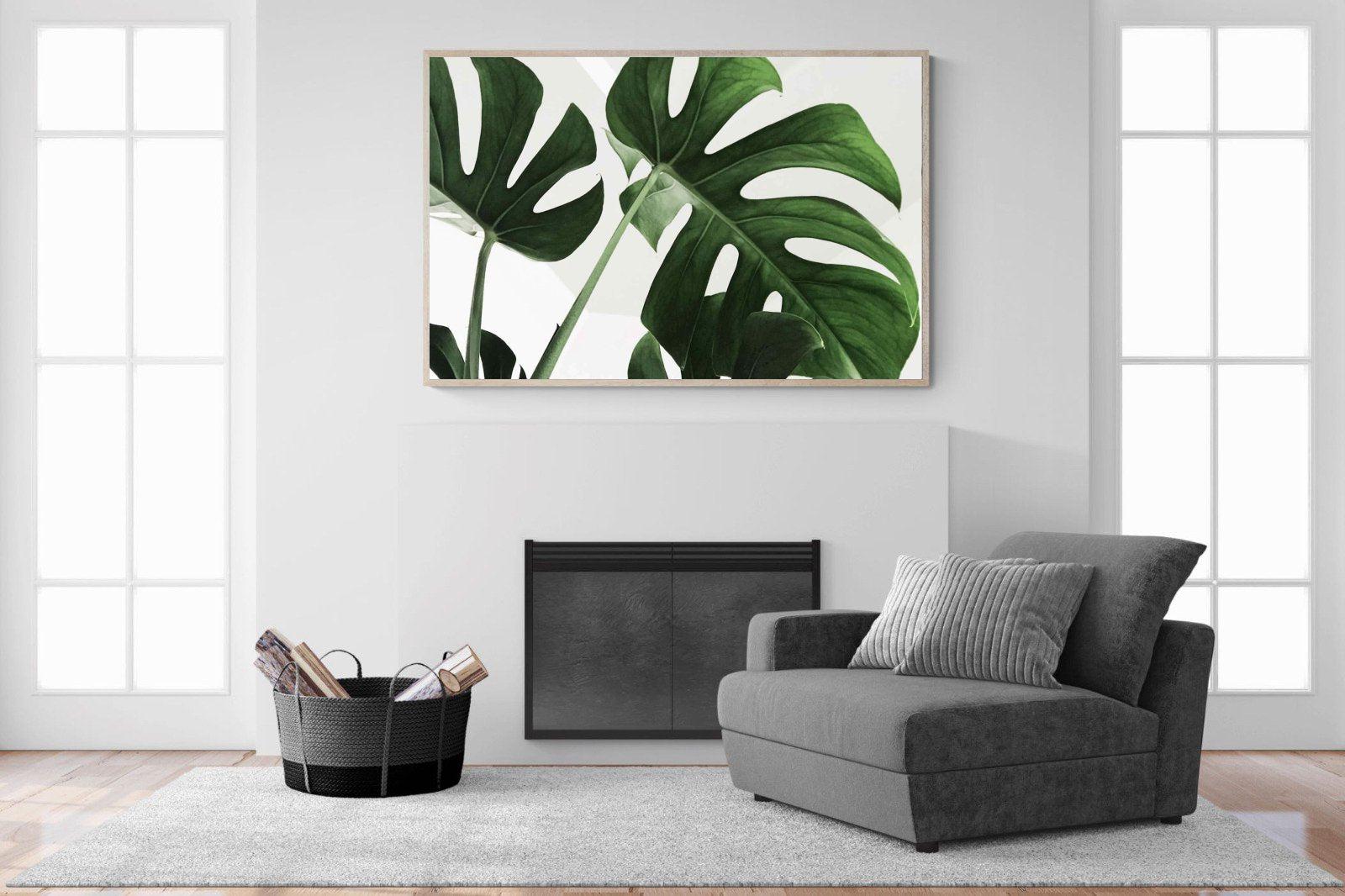 Monstera-Wall_Art-150 x 100cm-Mounted Canvas-Wood-Pixalot