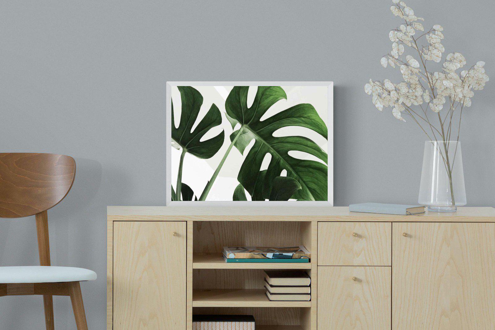 Monstera-Wall_Art-60 x 45cm-Mounted Canvas-White-Pixalot