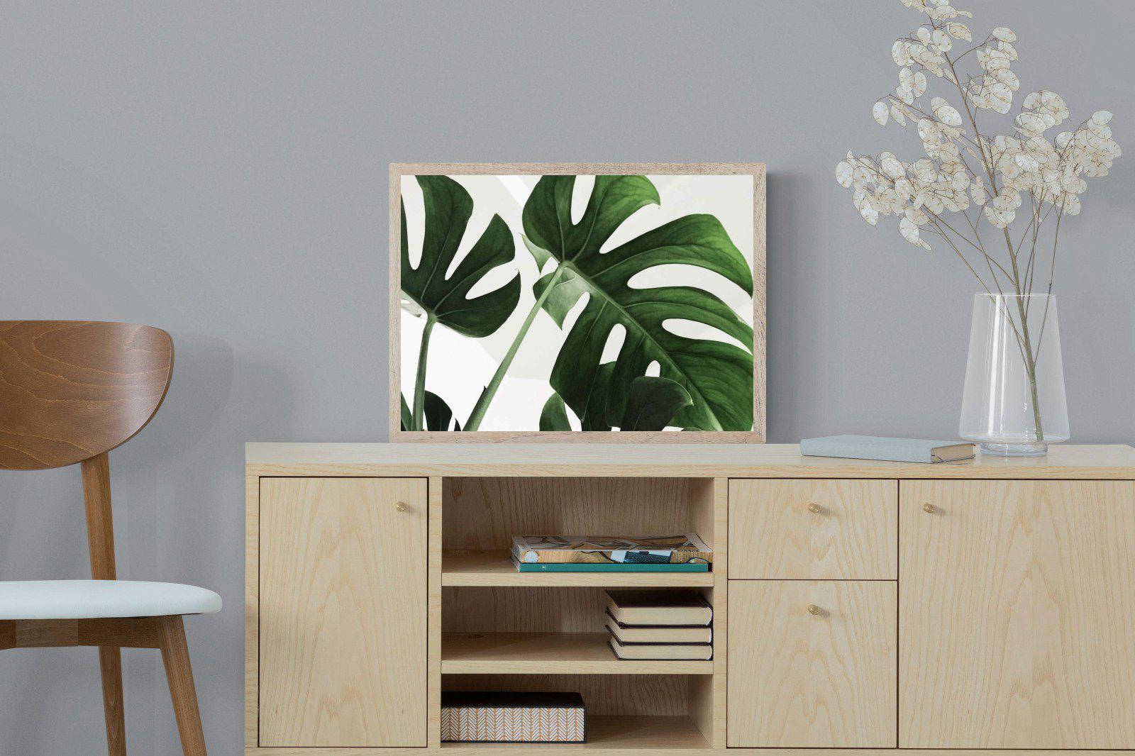 Monstera-Wall_Art-60 x 45cm-Mounted Canvas-Wood-Pixalot