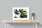 Monstera-Wall_Art-80 x 60cm-Framed Print-White-Pixalot