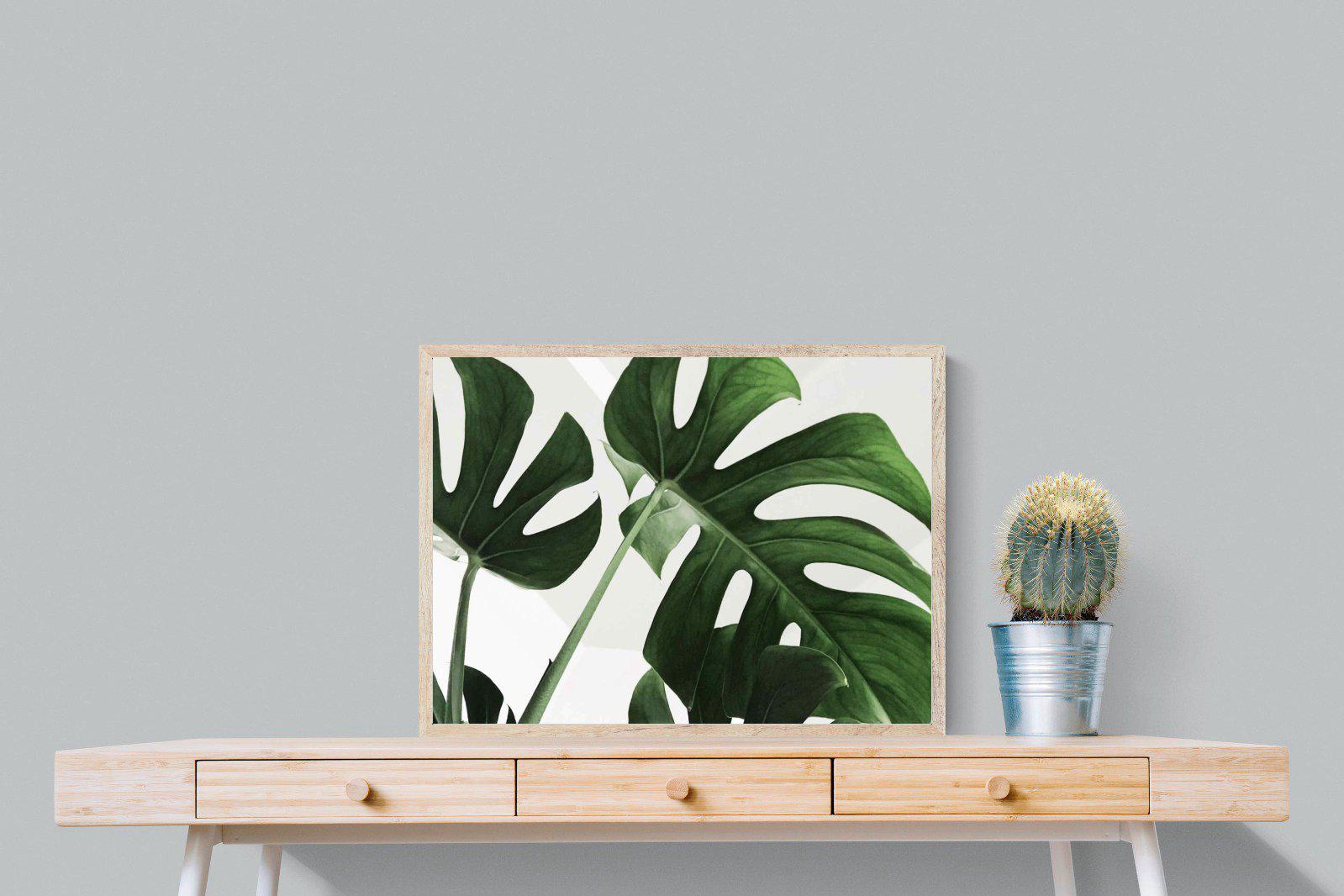 Monstera-Wall_Art-80 x 60cm-Mounted Canvas-Wood-Pixalot