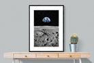 Moon Landing-Wall_Art-75 x 100cm-Framed Print-Black-Pixalot