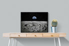 Moon Landing-Wall_Art-80 x 60cm-Mounted Canvas-Black-Pixalot