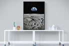 Moon Landing-Wall_Art-90 x 120cm-Mounted Canvas-Black-Pixalot