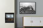Mother & Foal-Wall_Art-100 x 75cm-Mounted Canvas-Black-Pixalot