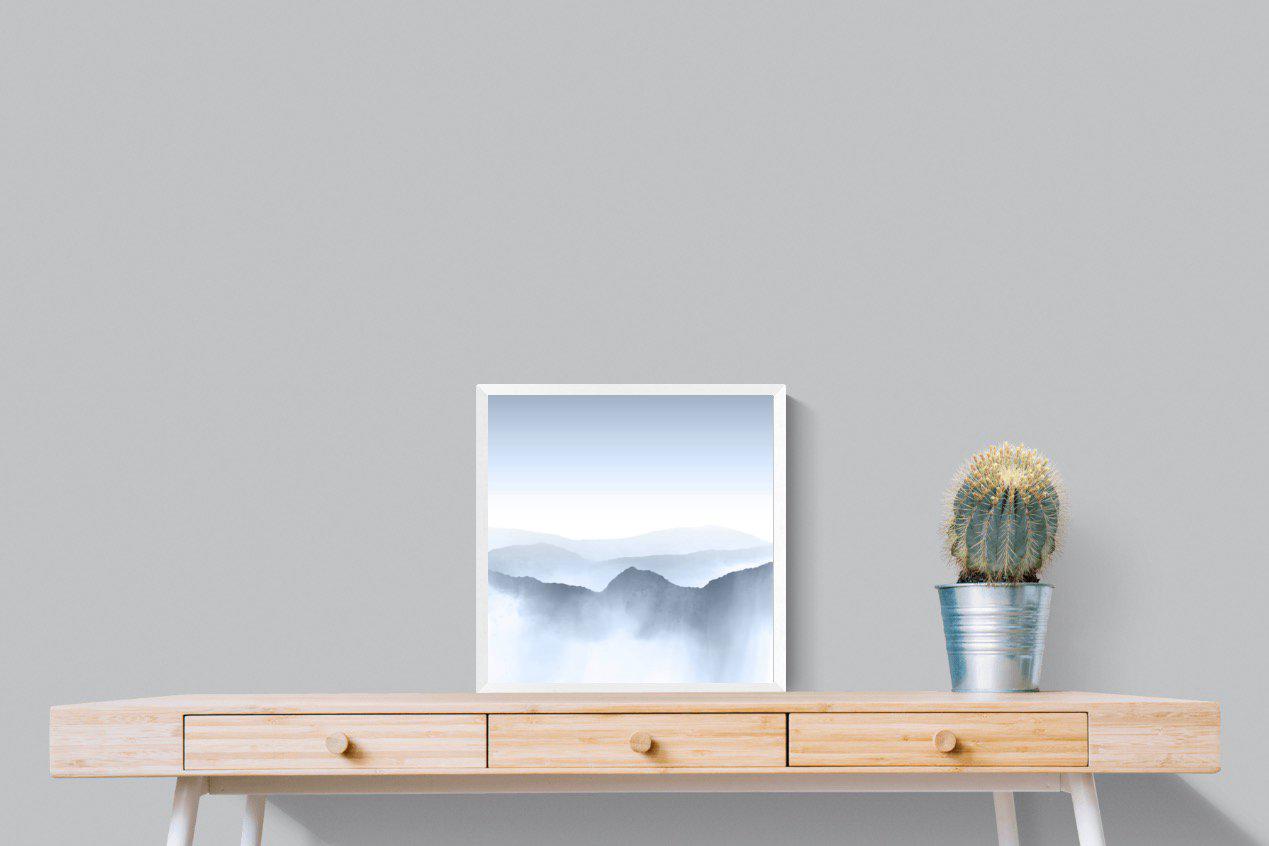 Mountains Watercolour-Wall_Art-50 x 50cm-Mounted Canvas-White-Pixalot