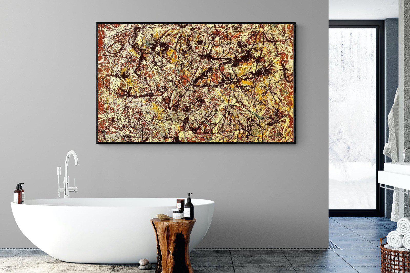 Mural on Indian Red Ground-Wall_Art-180 x 110cm-Mounted Canvas-Black-Pixalot