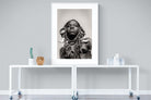 Mursi Woman-Wall_Art-90 x 120cm-Framed Print-White-Pixalot