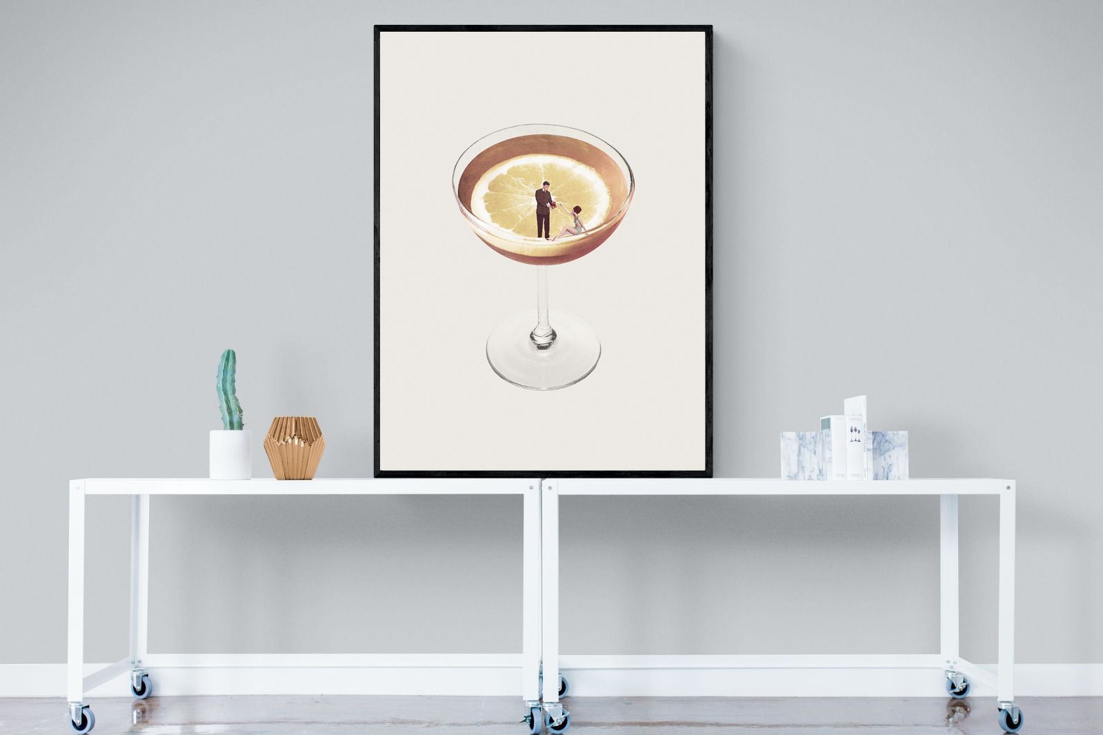 My Drink Needs a Drink-Wall_Art-90 x 120cm-Mounted Canvas-Black-Pixalot