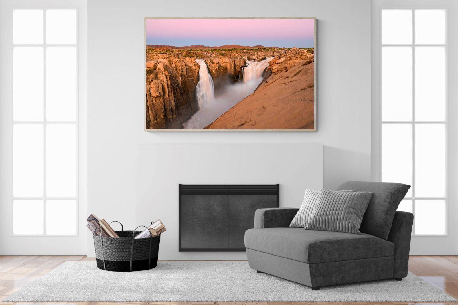 Namibian Falls-Wall_Art-150 x 100cm-Mounted Canvas-Wood-Pixalot