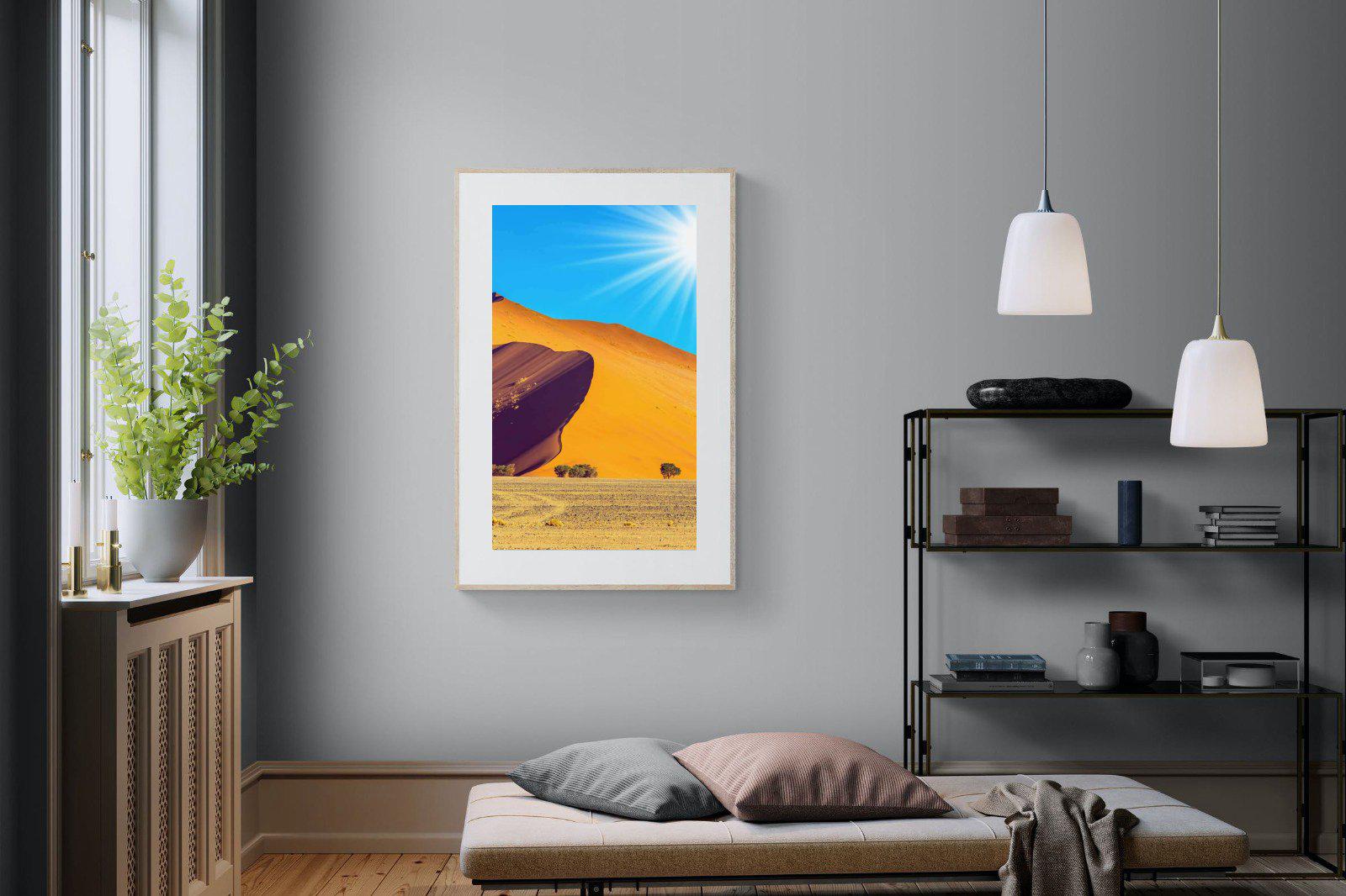 Namibian Landscape-Wall_Art-100 x 150cm-Framed Print-Wood-Pixalot