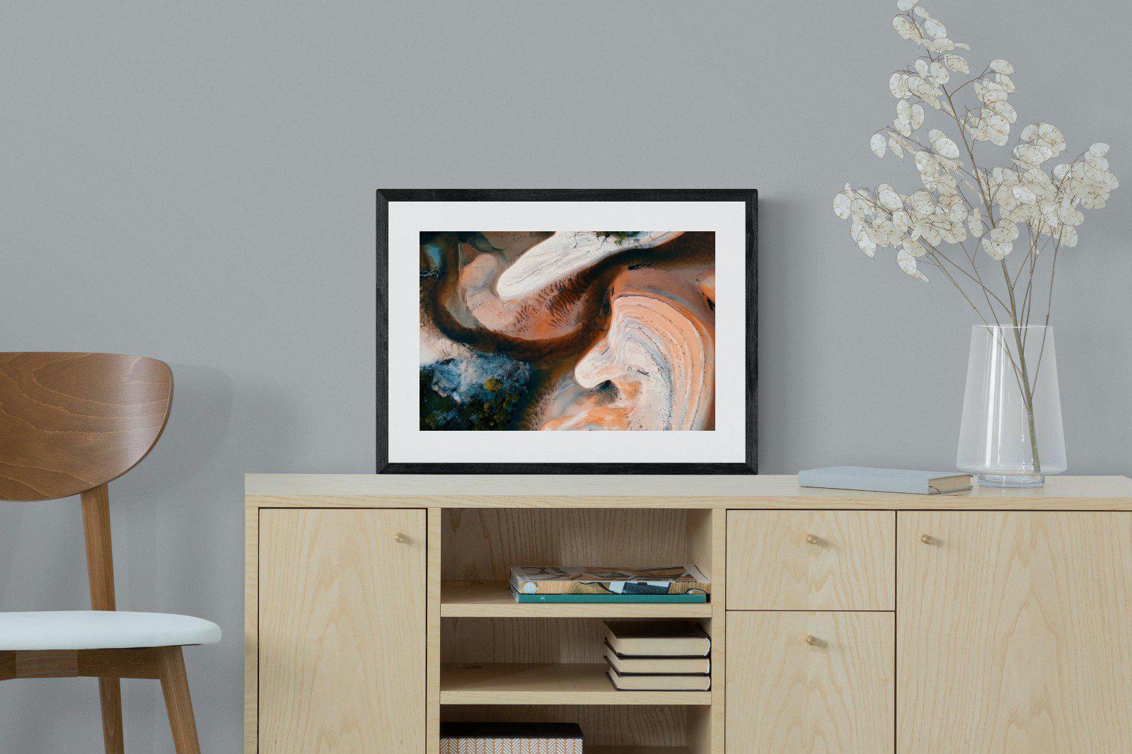 Nature's Swirl-Wall_Art-60 x 45cm-Framed Print-Black-Pixalot