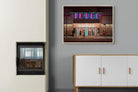 Neon Brooklyn-Wall_Art-100 x 75cm-Mounted Canvas-Wood-Pixalot