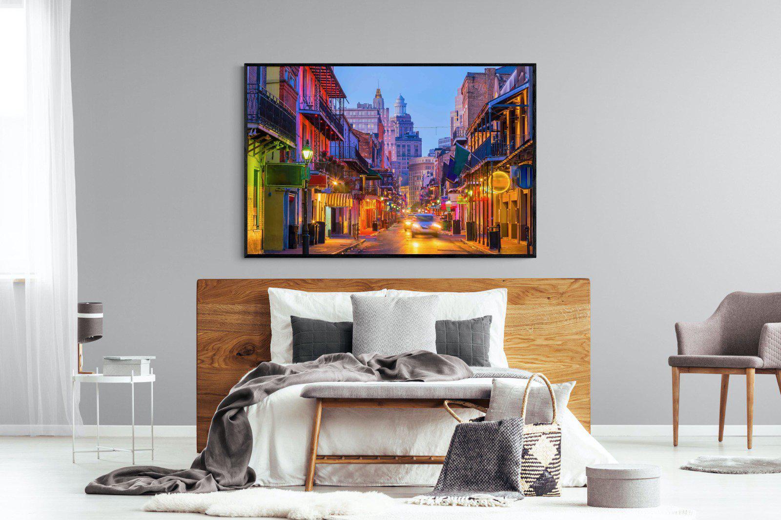 New Orleans-Wall_Art-150 x 100cm-Mounted Canvas-Black-Pixalot