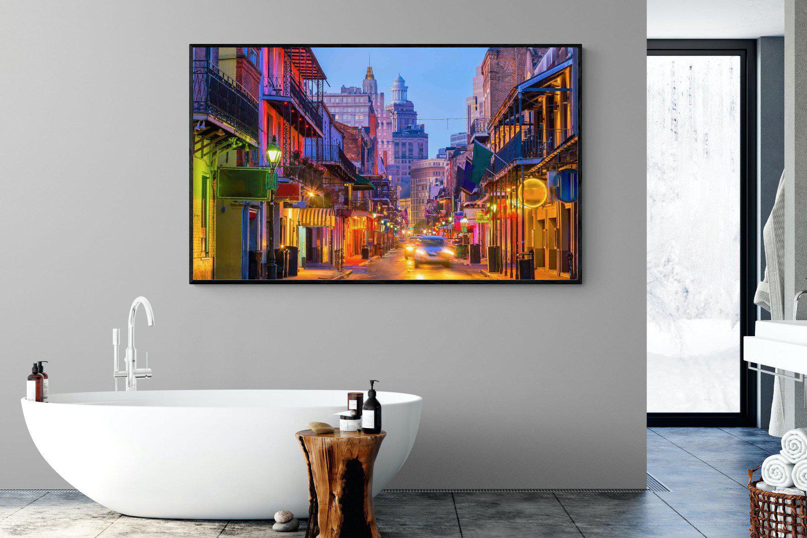 New Orleans-Wall_Art-180 x 110cm-Mounted Canvas-Black-Pixalot