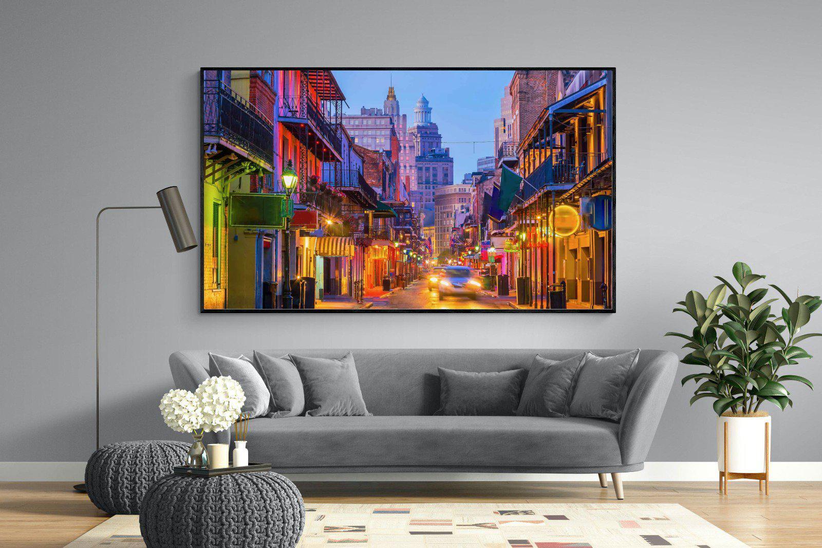 New Orleans-Wall_Art-220 x 130cm-Mounted Canvas-Black-Pixalot