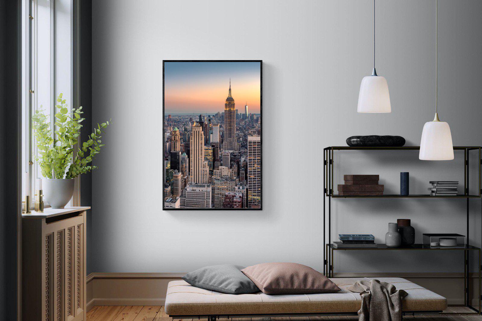New York-Wall_Art-100 x 150cm-Mounted Canvas-Black-Pixalot