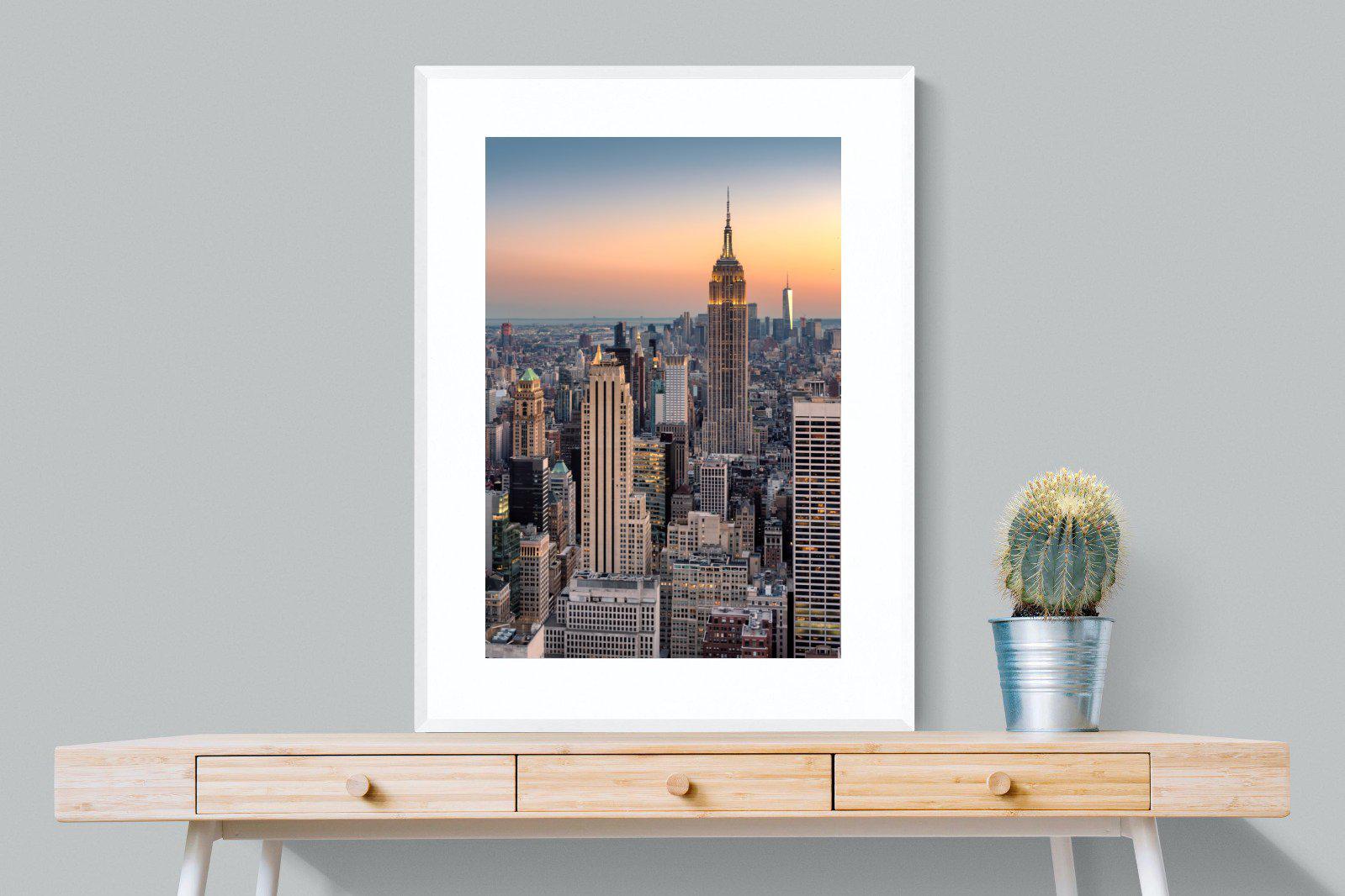New York-Wall_Art-75 x 100cm-Framed Print-White-Pixalot