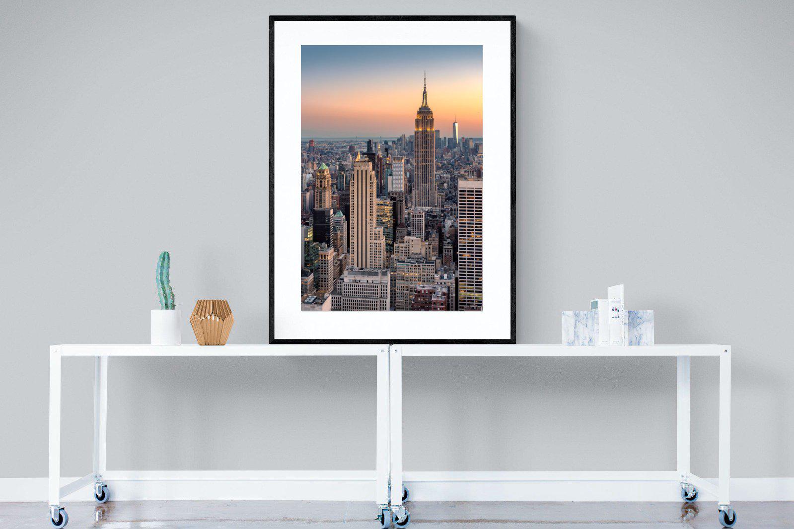 New York-Wall_Art-90 x 120cm-Framed Print-Black-Pixalot