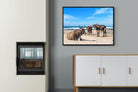 Nguni Album Cover-Wall_Art-100 x 75cm-Mounted Canvas-Black-Pixalot