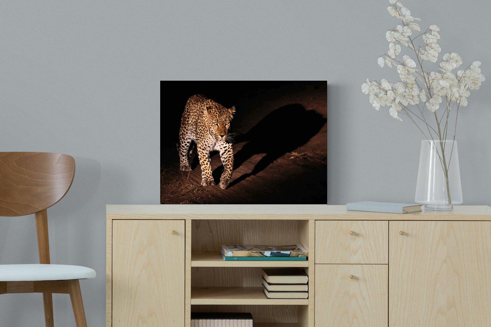 Night Leopard-Wall_Art-60 x 45cm-Mounted Canvas-No Frame-Pixalot
