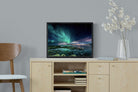 Northern Lights-Wall_Art-60 x 45cm-Mounted Canvas-Black-Pixalot