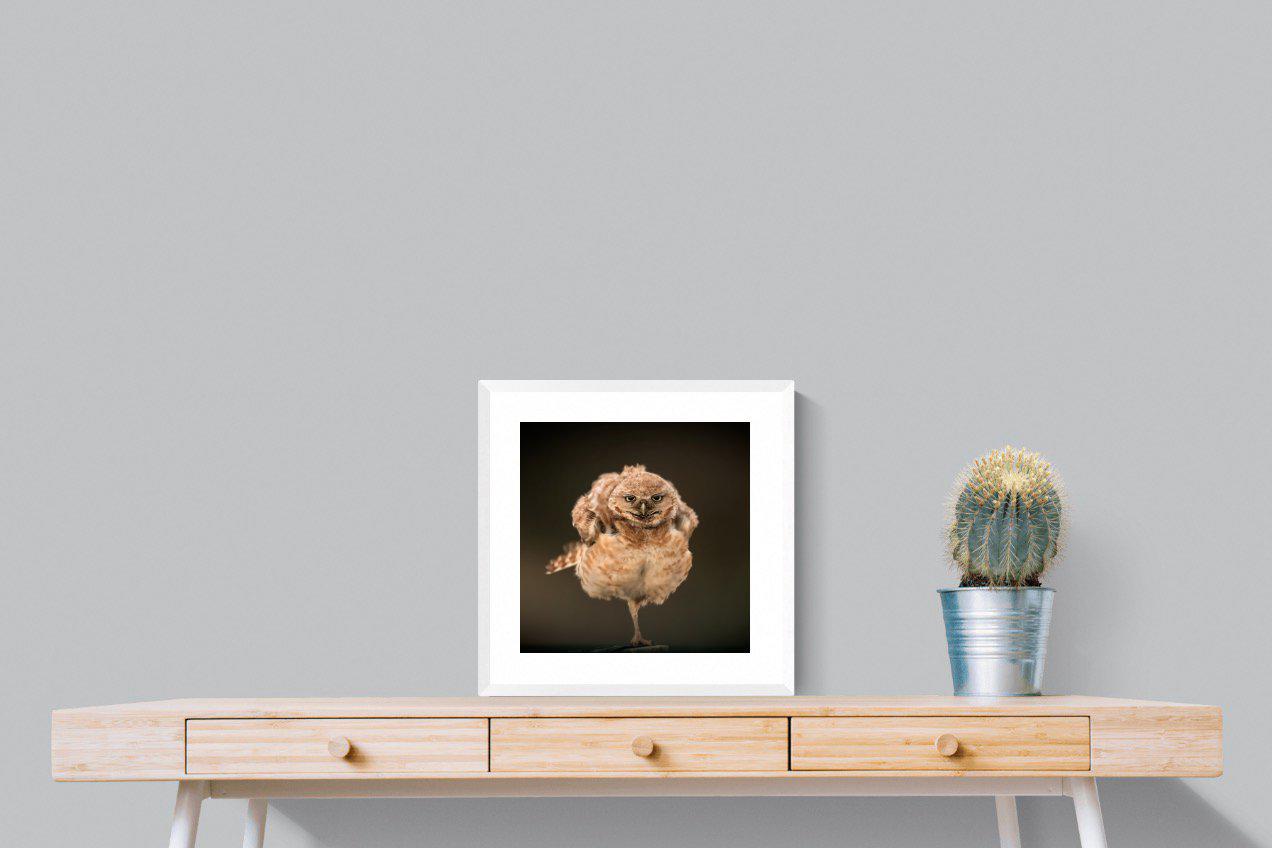 Not An Early Bird-Wall_Art-50 x 50cm-Framed Print-White-Pixalot