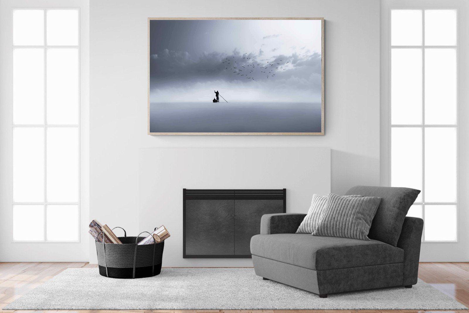 Oarsman-Wall_Art-150 x 100cm-Mounted Canvas-Wood-Pixalot