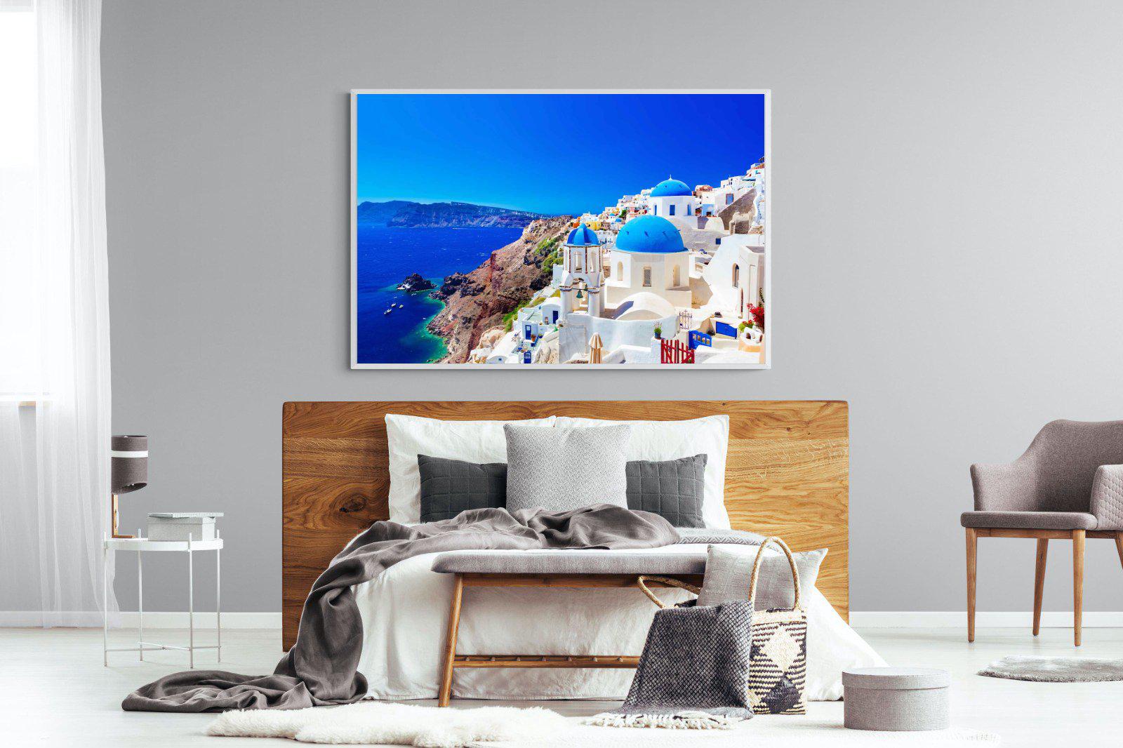 Oia Town-Wall_Art-150 x 100cm-Mounted Canvas-White-Pixalot