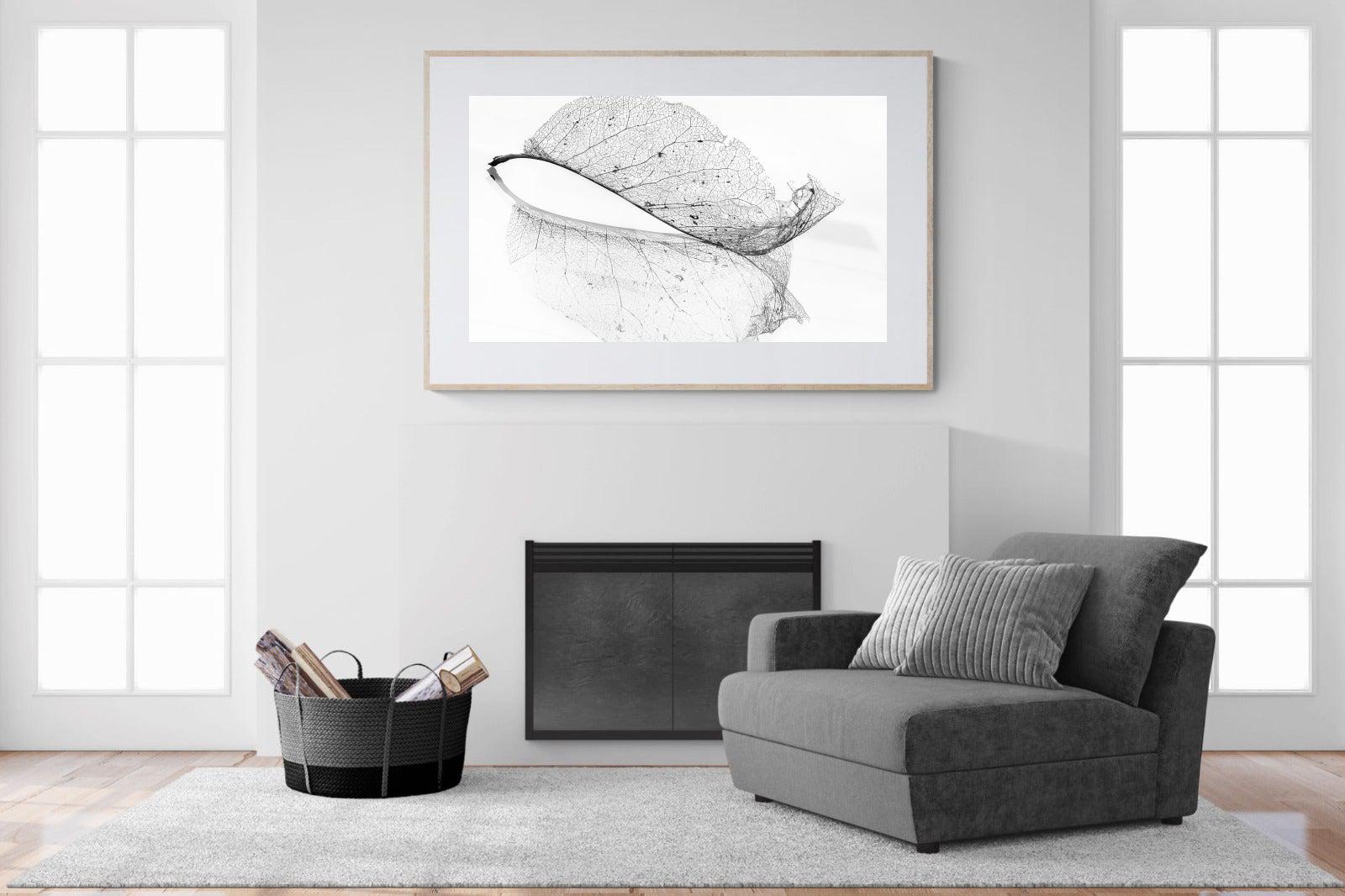 Old Leaf-Wall_Art-150 x 100cm-Framed Print-Wood-Pixalot